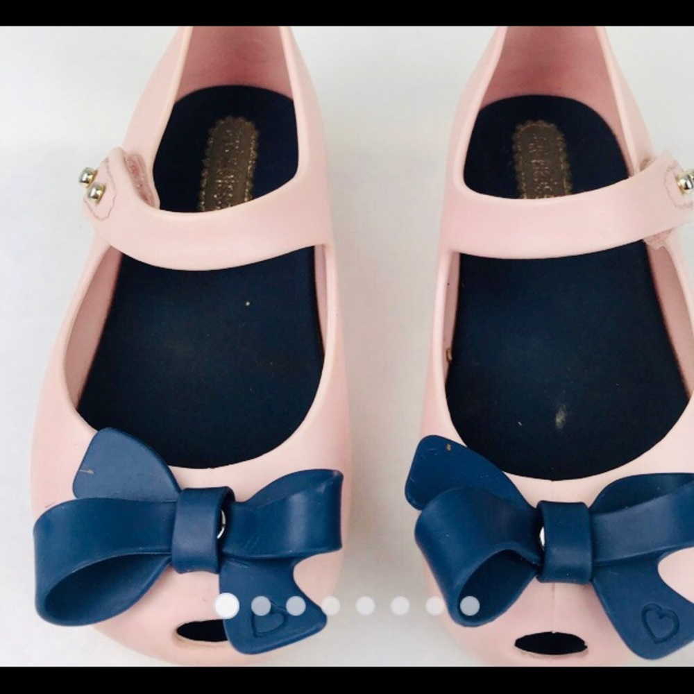 Mini Melissa Soft Pink with Blue Bows